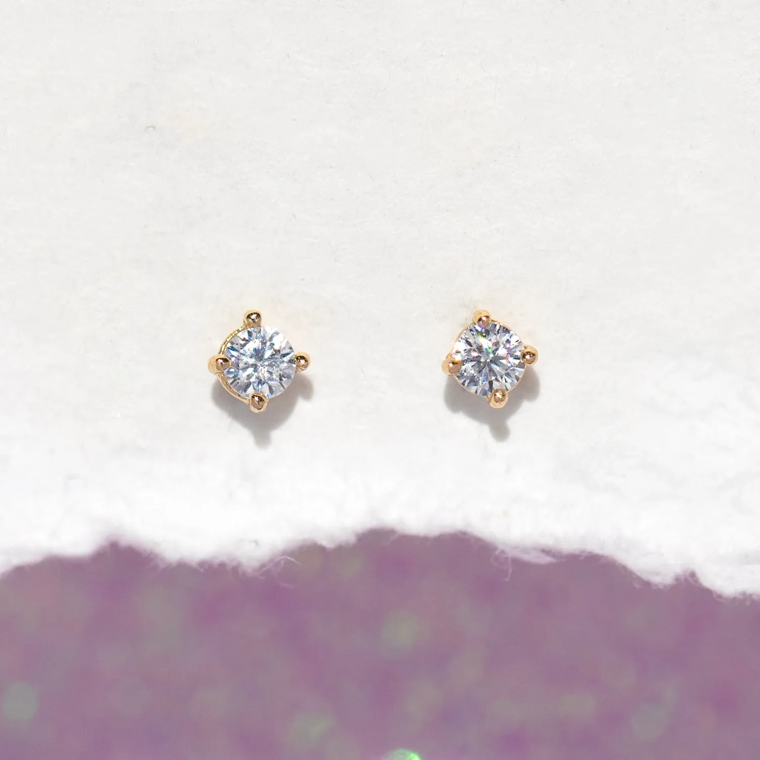 14k Fine Perfect Teeny Stud Earrings