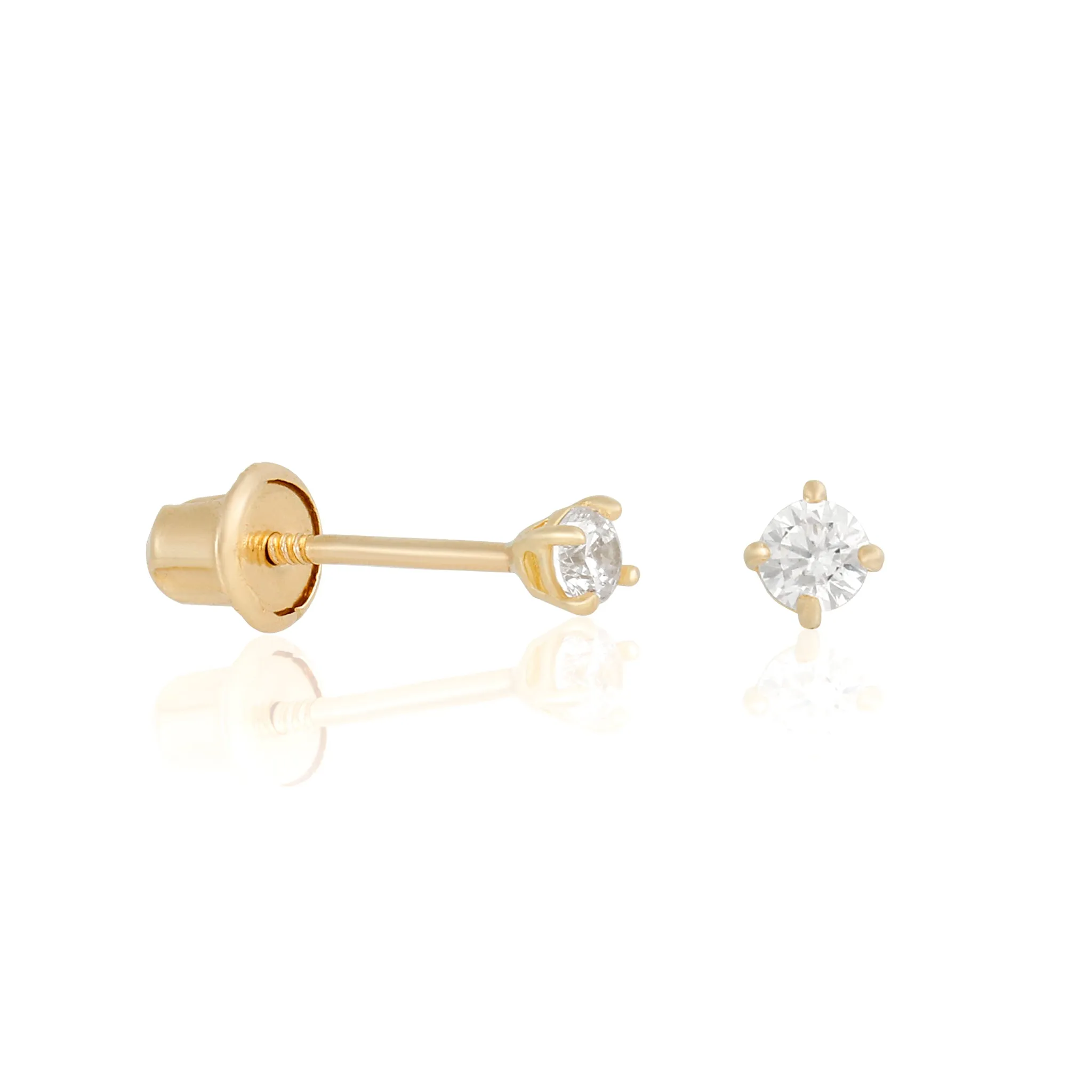 14k Fine Perfect Teeny Stud Earrings