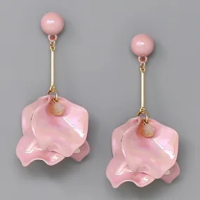 Acrylic Petal Drop Earrings