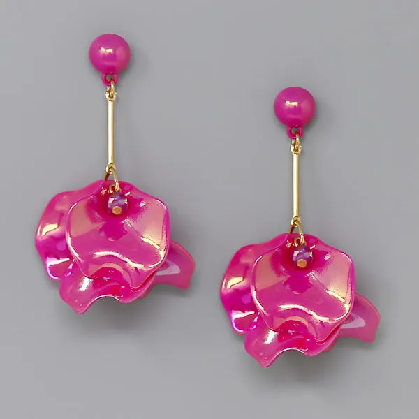 Acrylic Petal Drop Earrings