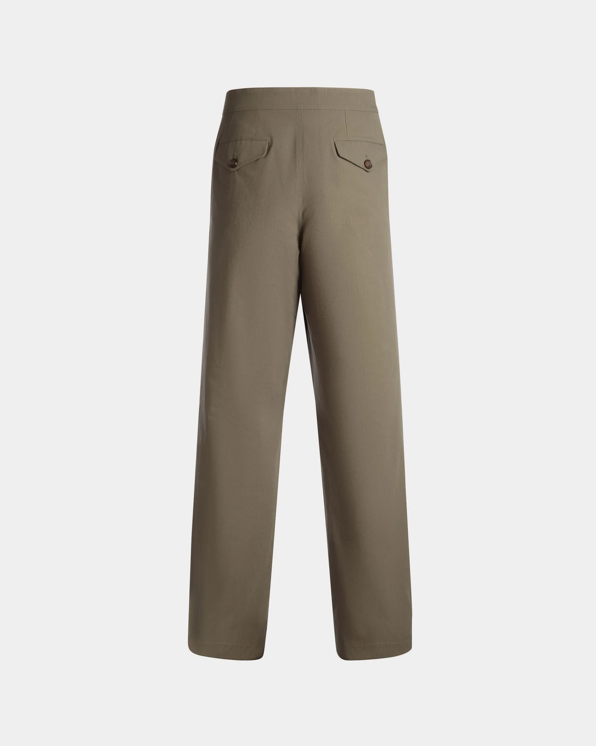 Adrien Brody Travel Collection Pants In Military Green Cotton 