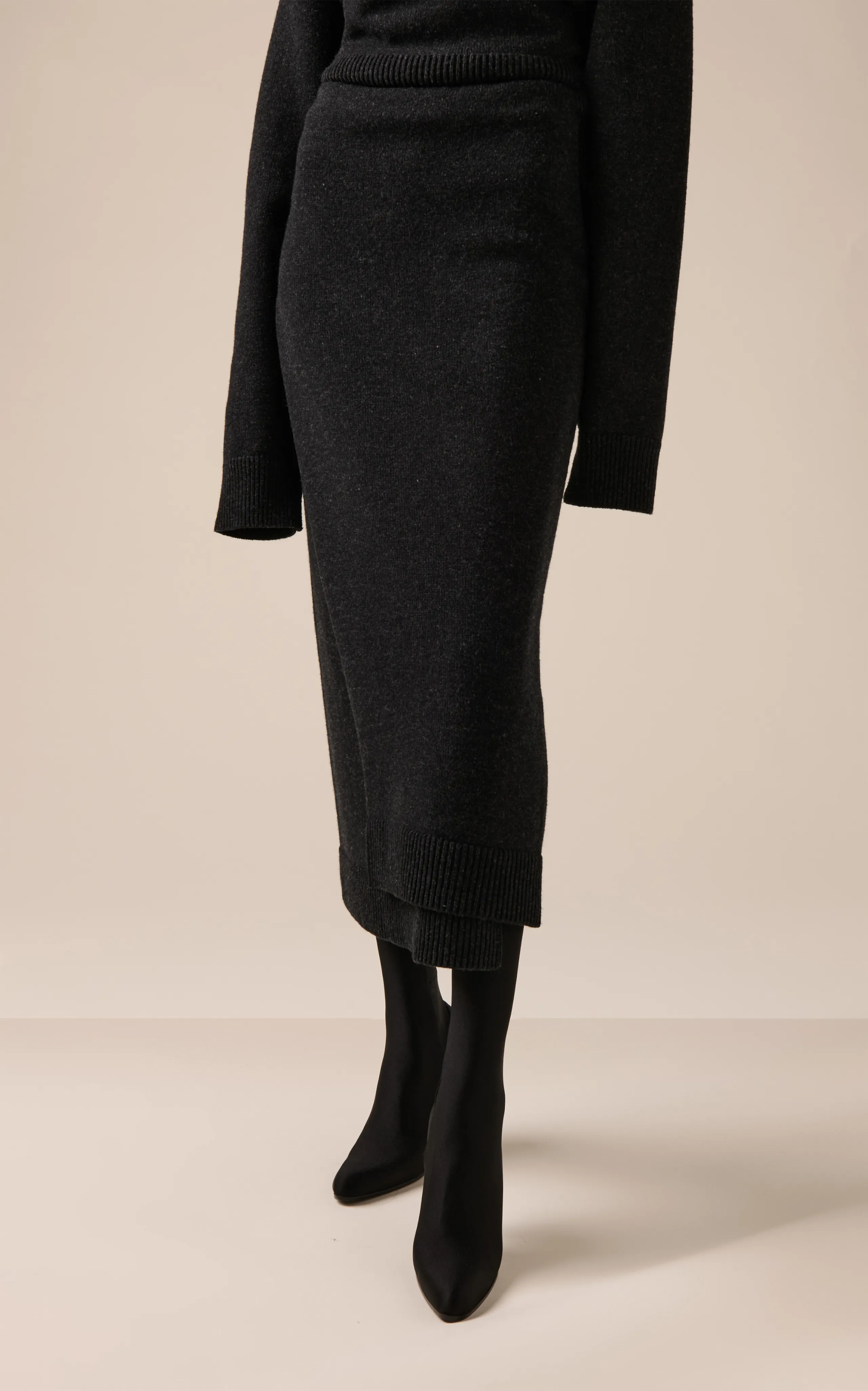 Balenciaga Wool Midi Wrap Skirt