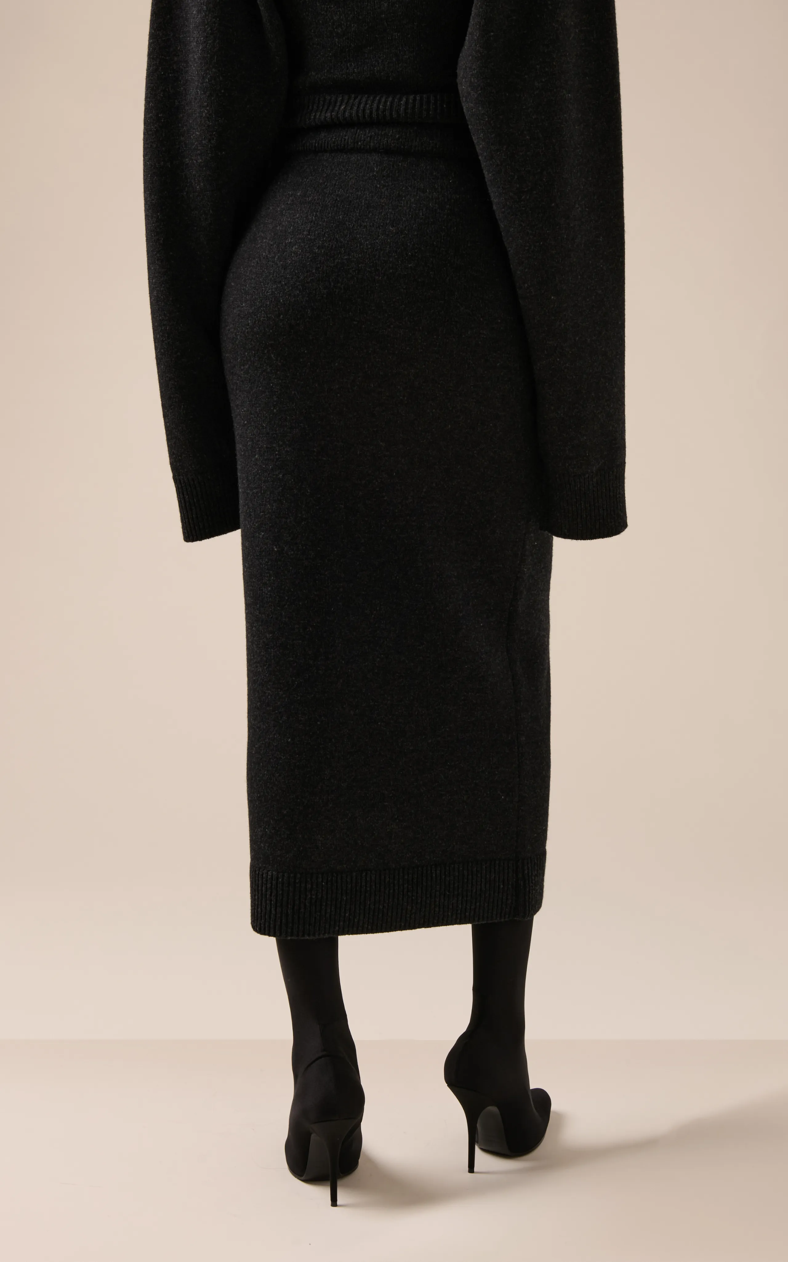 Balenciaga Wool Midi Wrap Skirt