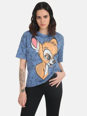 Bambi  Disney Printed T-Shirt With Spray Paint Effect