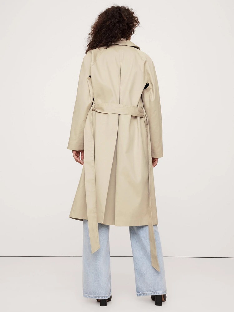 Banana Republic Bonded Cotton Mac Coat