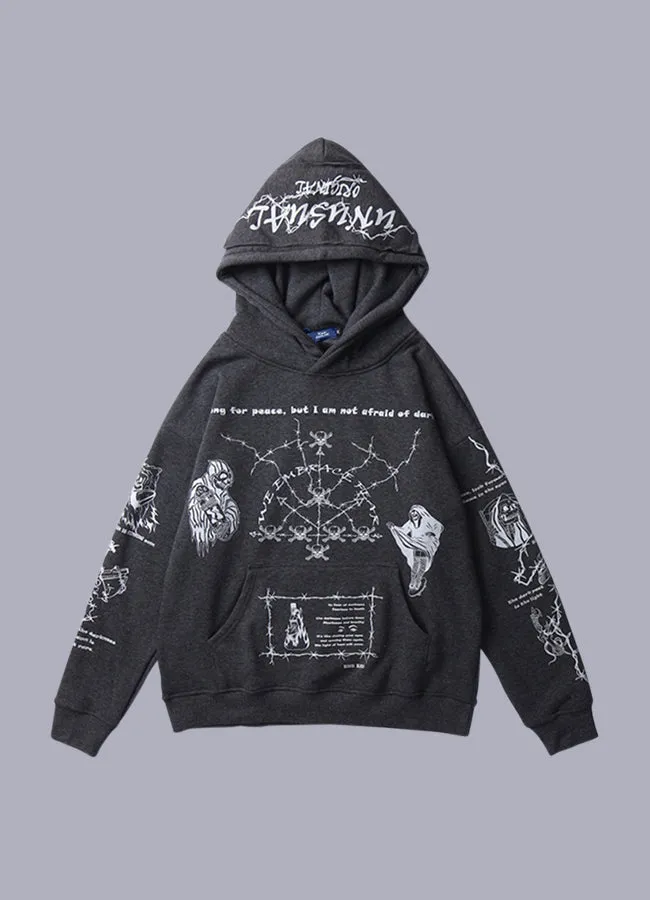 barbed wire hoodie