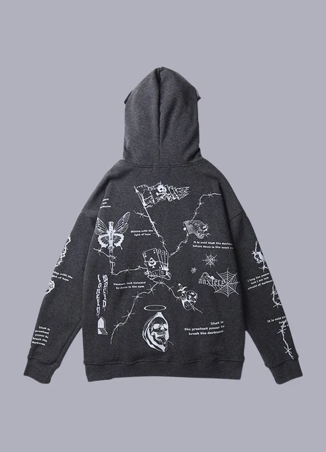 barbed wire hoodie