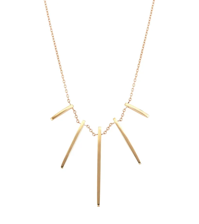 Beat Necklace Plain Gold- Rose Gold