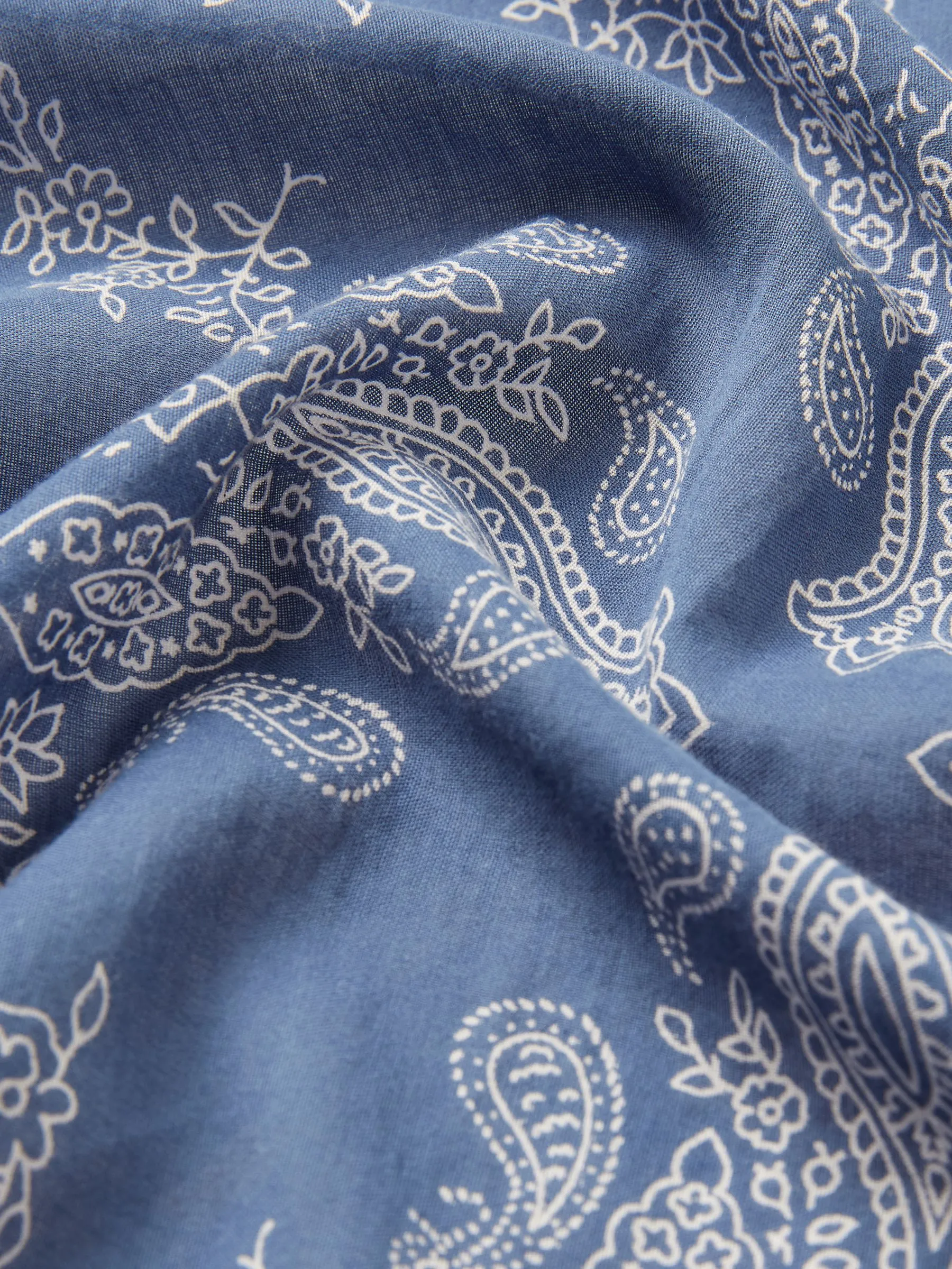 Blue Cotton Scarf