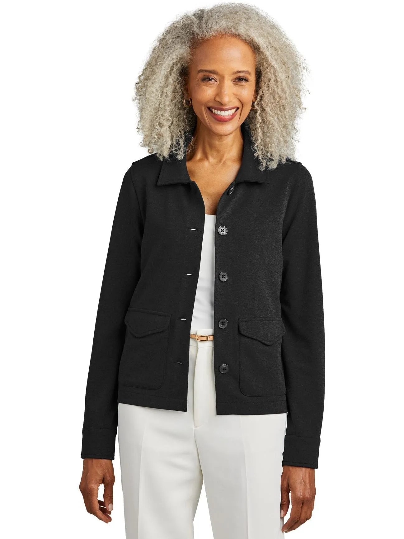 Brooks Brothers Ladies Mid-Layer Stretch Button Jacket