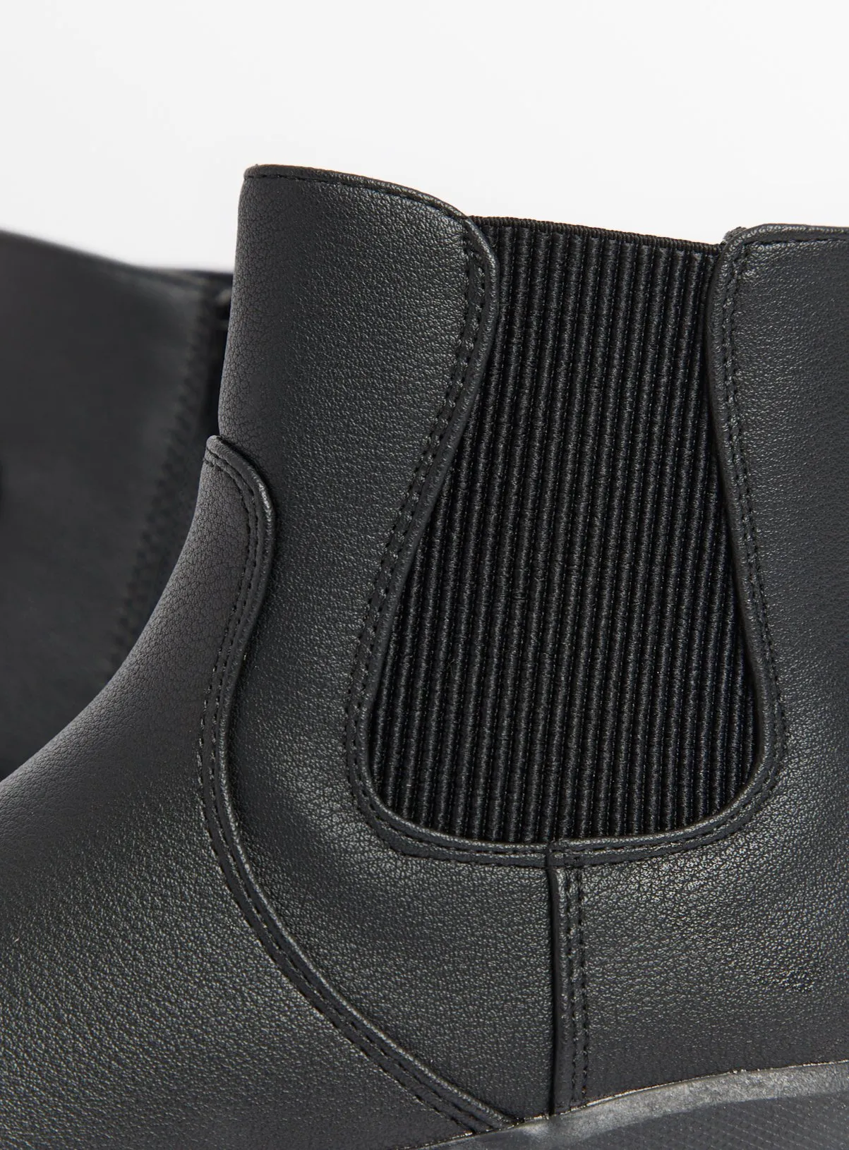 Buy Black Faux Leather Chelsea Boots 12 Infant | Boots and wellies | Tu