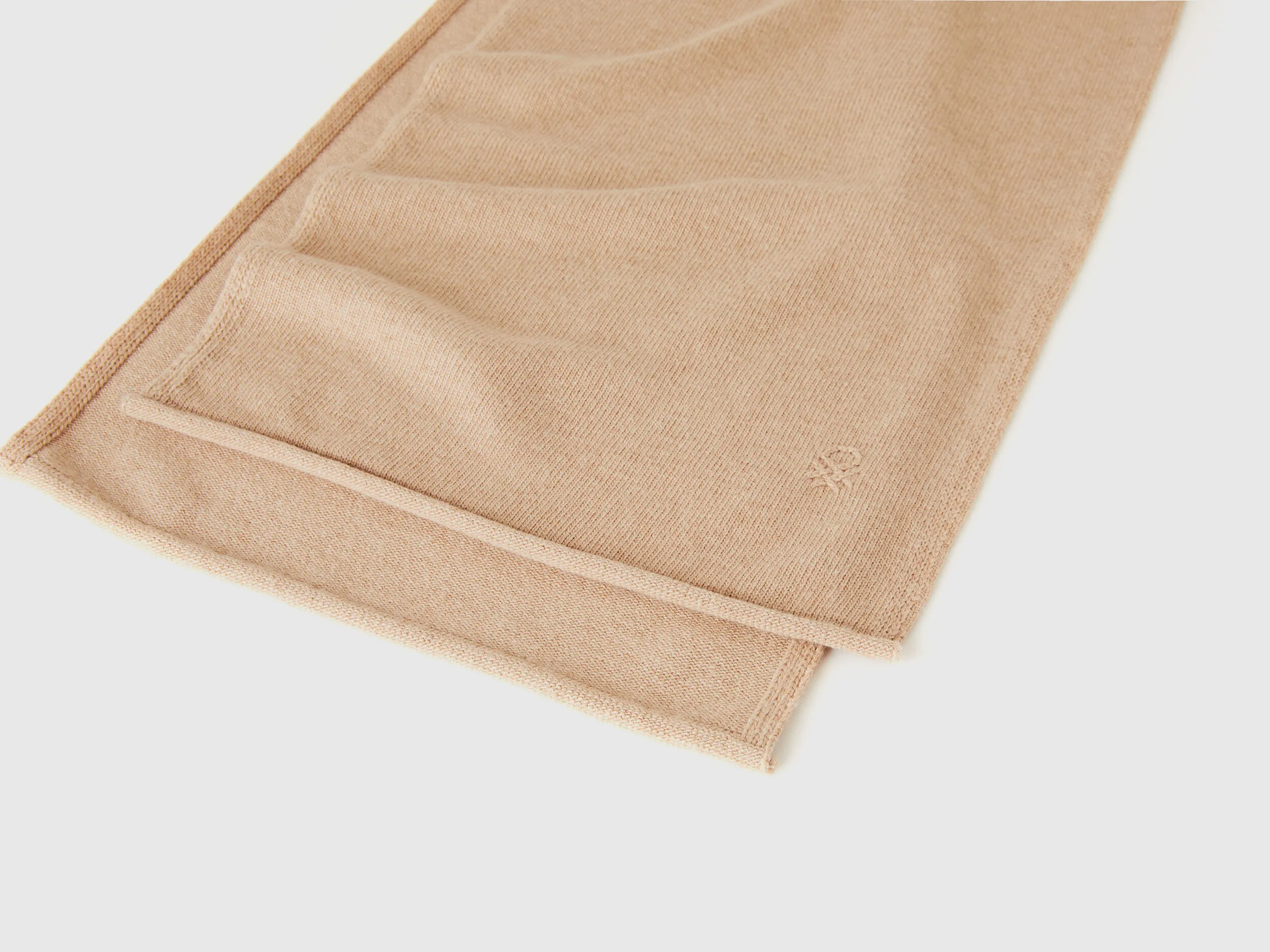 Cashmere blend scarf - Beige | Benetton