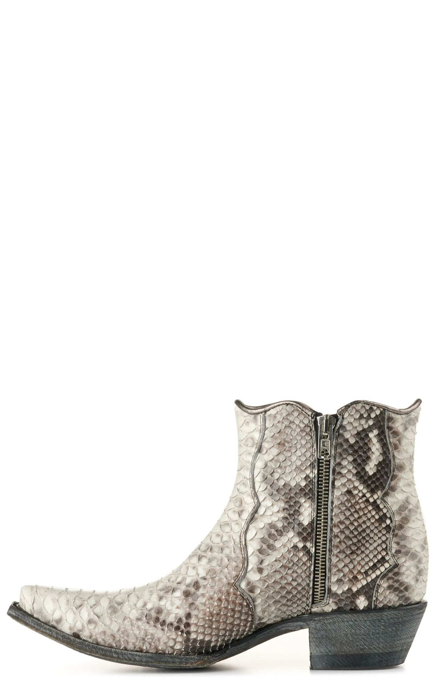 Cavender's Women's Natural Python Snip Toe Western Booties