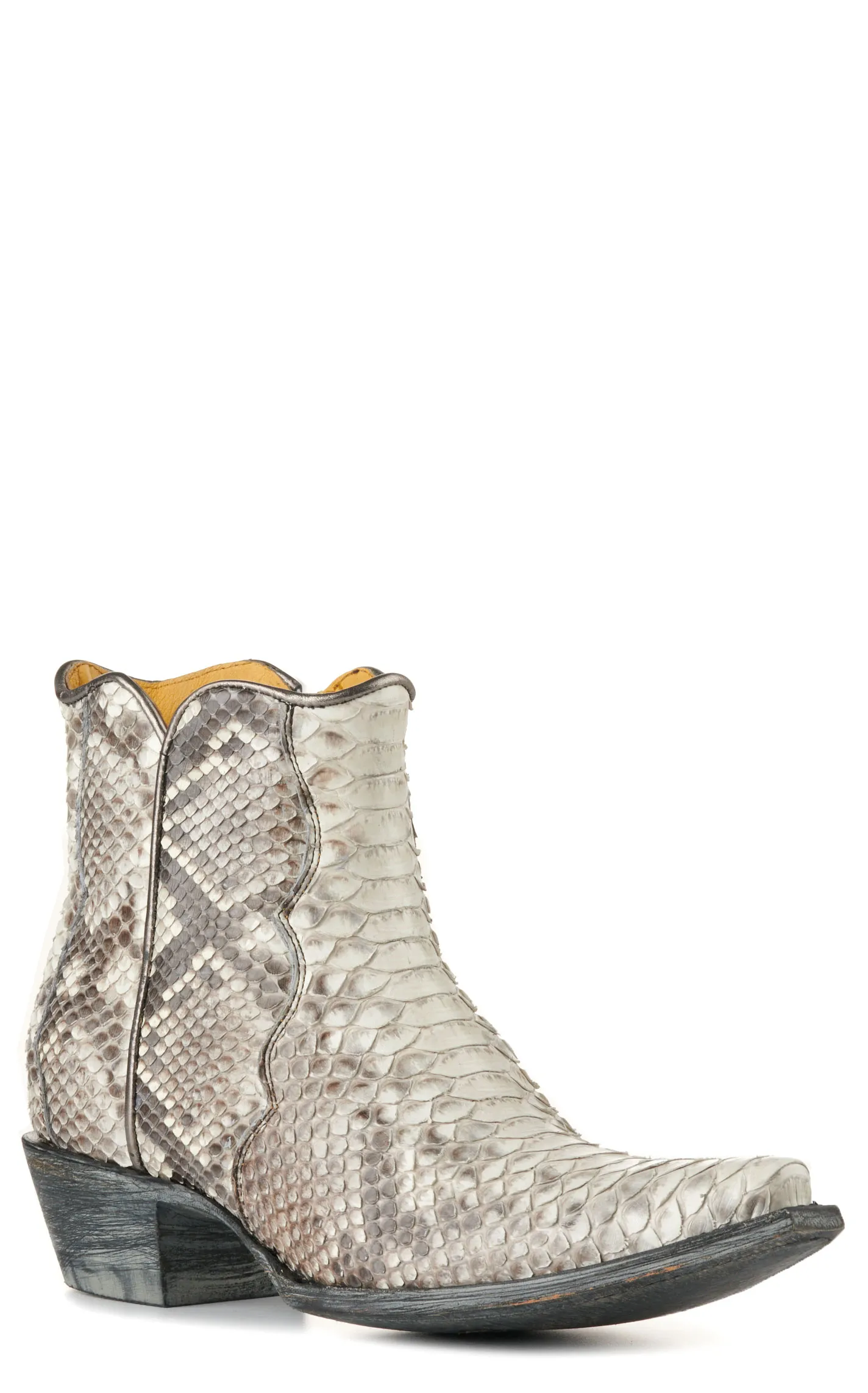 Cavender's Women's Natural Python Snip Toe Western Booties