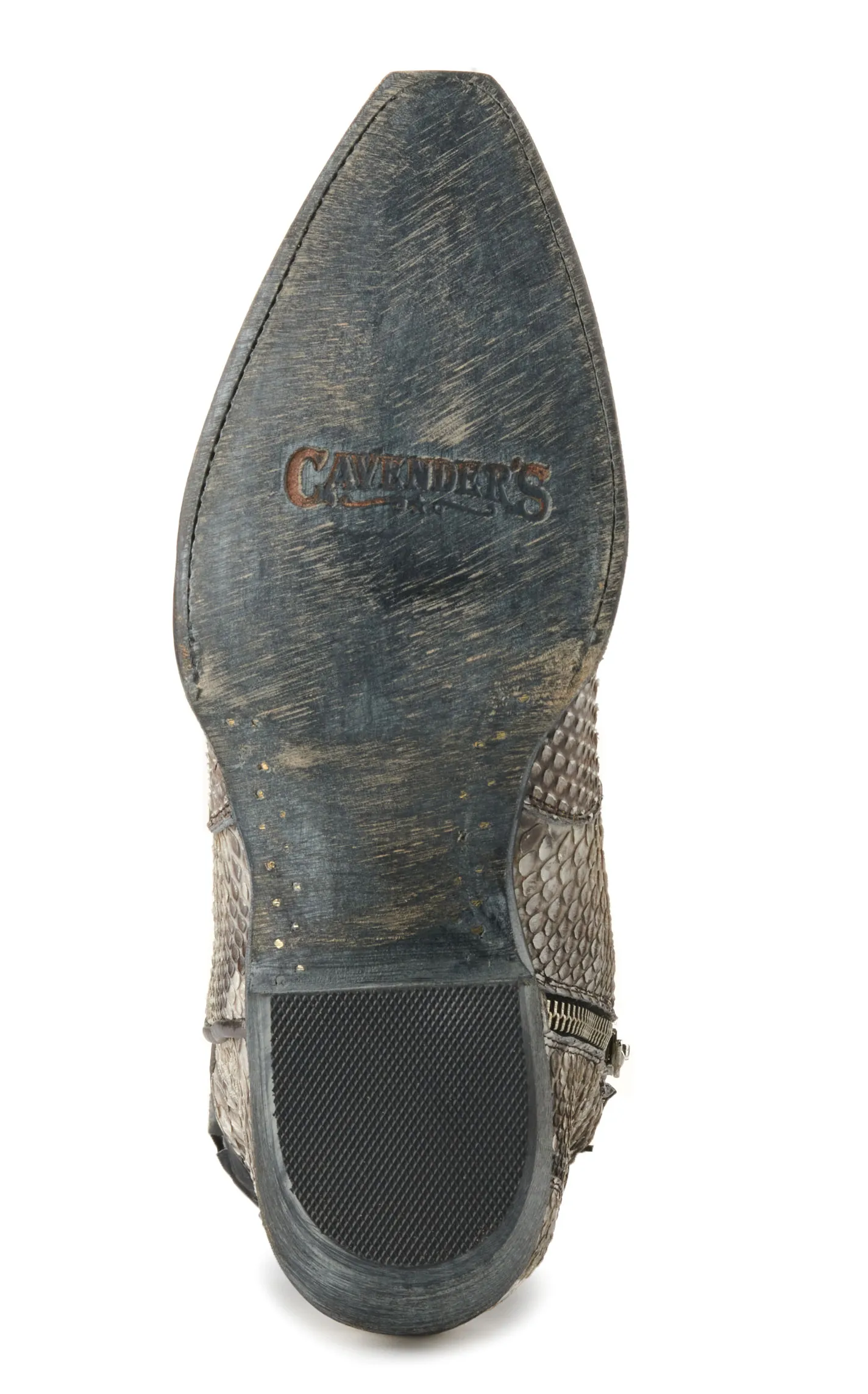 Cavender's Women's Natural Python Snip Toe Western Booties