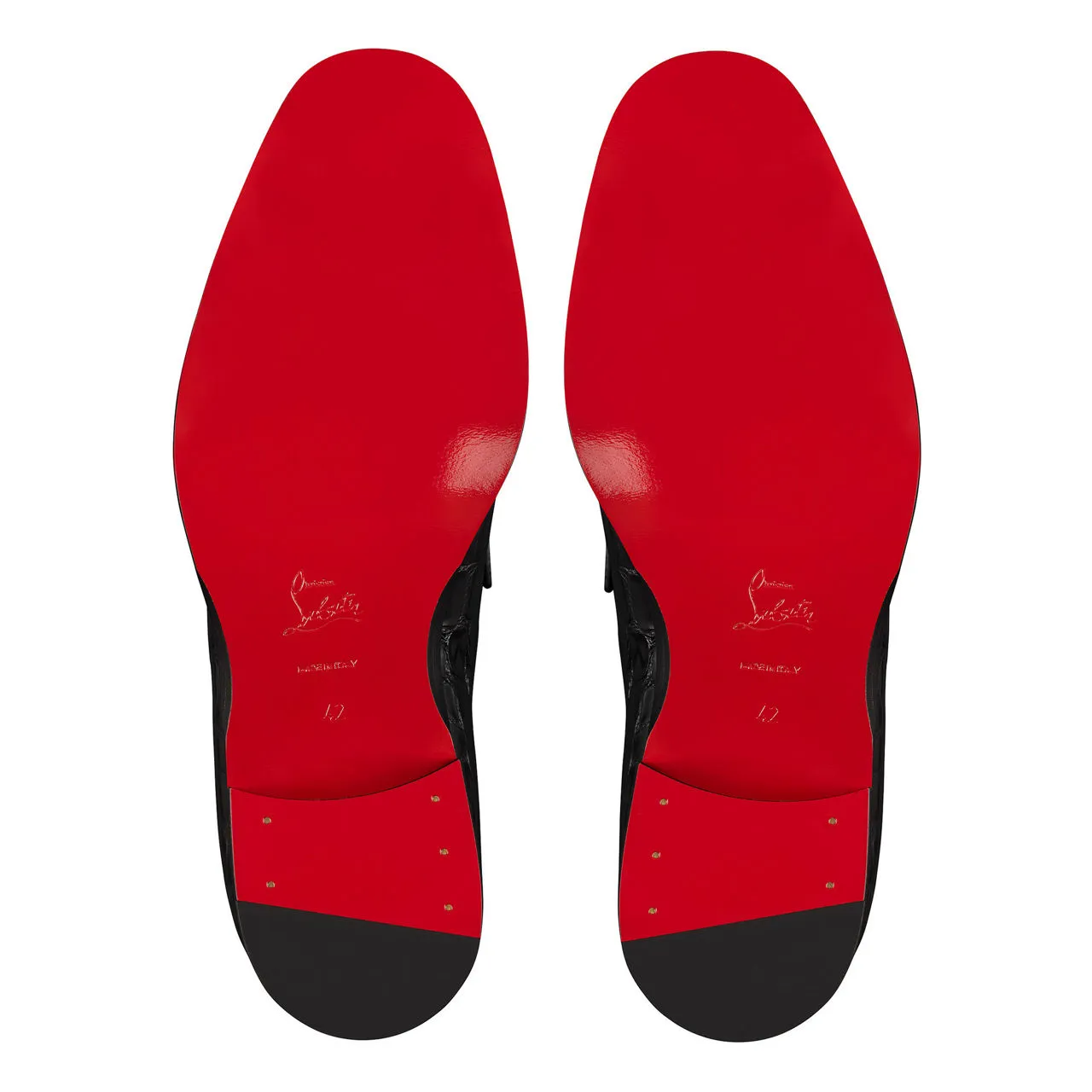 CHRISTIAN LOUBOUTIN Chambelimoc Leather Loafers - Red