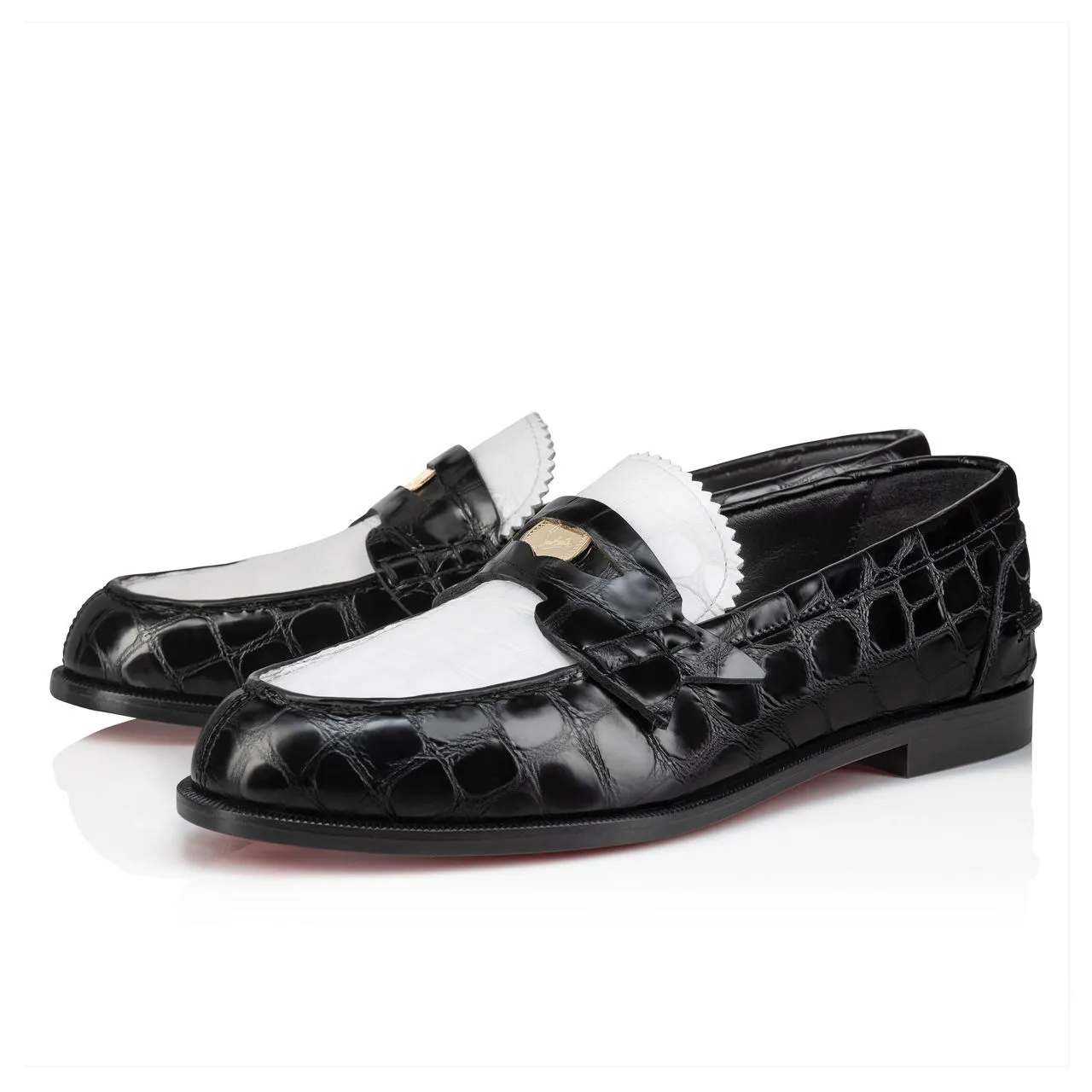 CHRISTIAN LOUBOUTIN Penny Donna Croc-Embossed Loafers - Multi