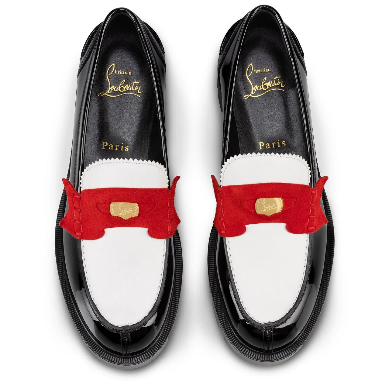 CHRISTIAN LOUBOUTIN Penny Lug Loafers - Red