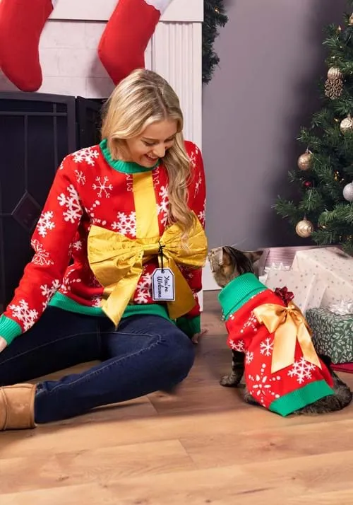 Christmas Present Pet Sweater