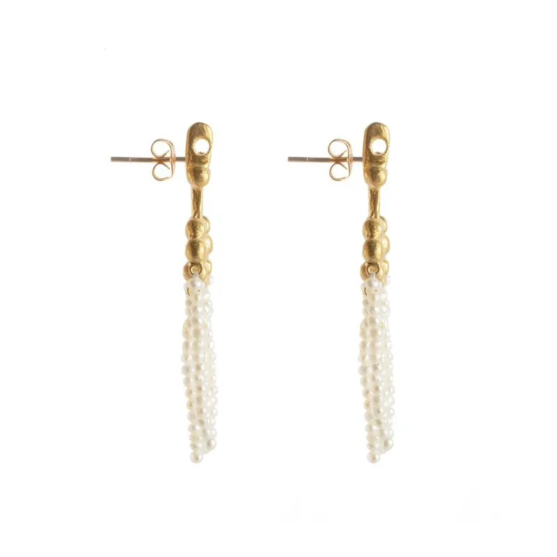 Crotalia Crucifix Earrings - 18K Gold Plated