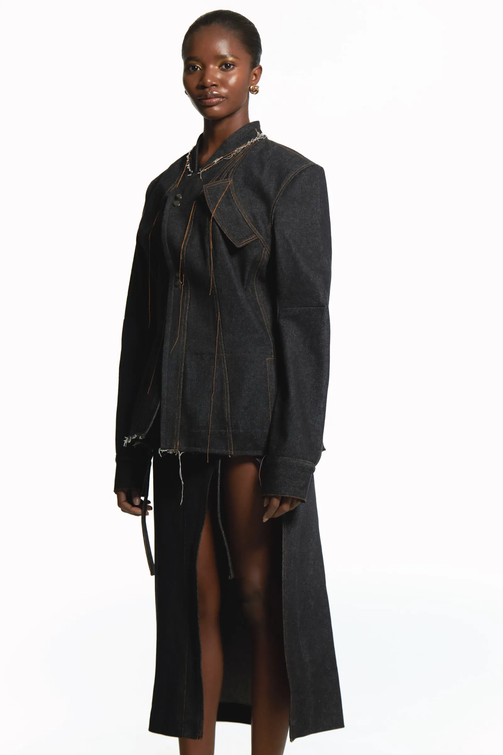 Dark Denim Asymmetrical Jacket