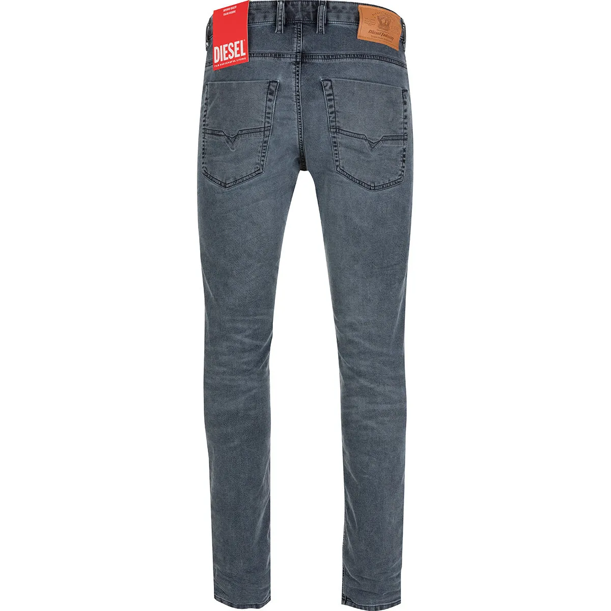 Diesel Drawstring Mid-Rise Tapered Jeans