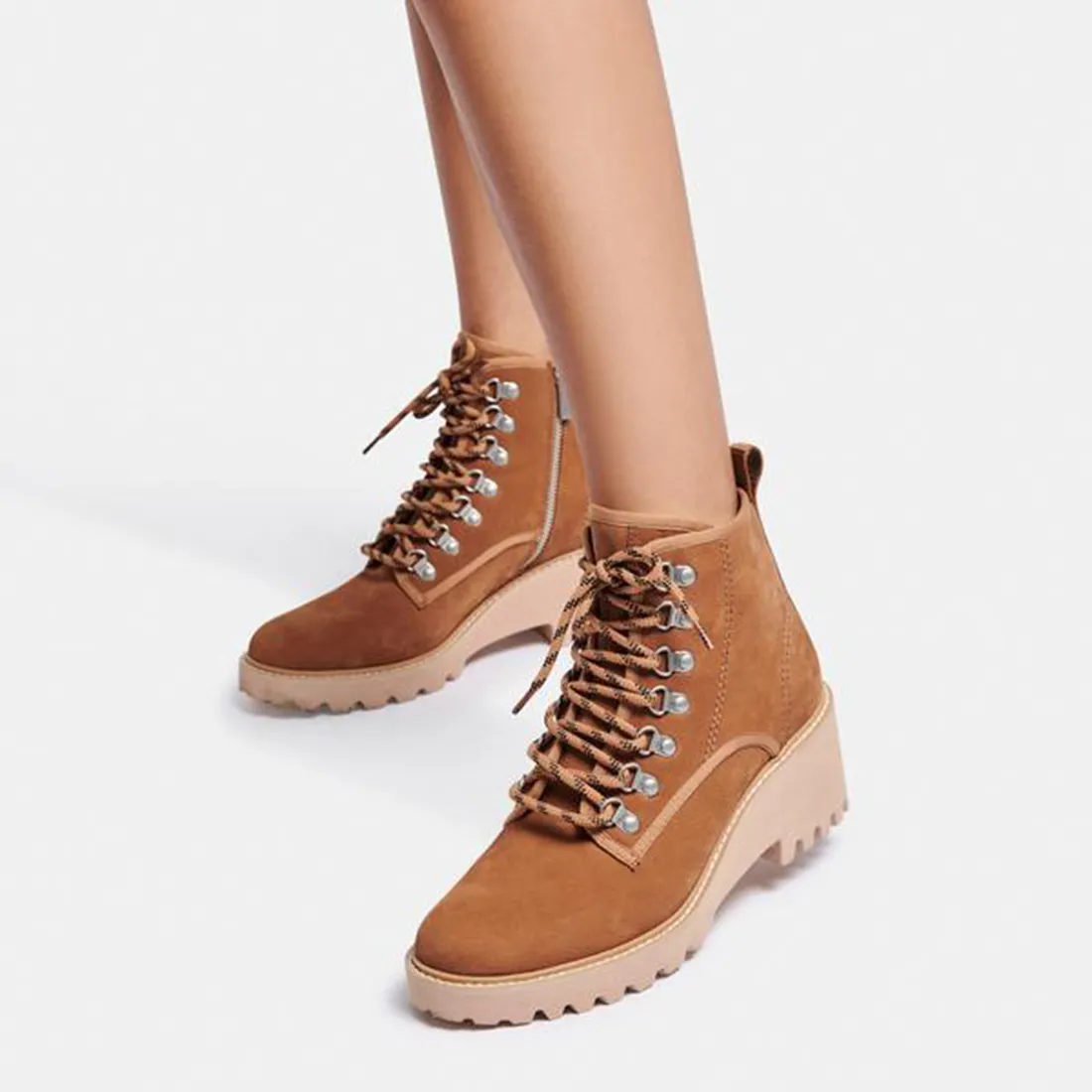 Dolce Vita Huey Hiker Boots in Whiskey Nubuc