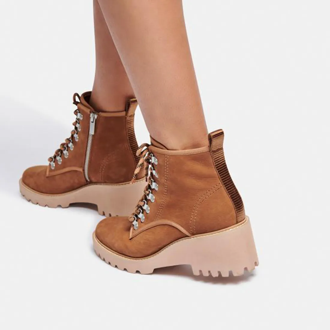 Dolce Vita Huey Hiker Boots in Whiskey Nubuc