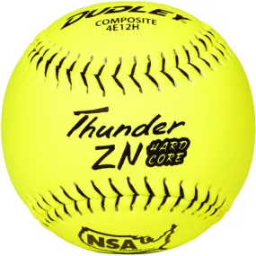 Dudley NSA Thunder ZN Hard Core ICON 12 44/400 Composite Slowpitch Softballs: 4E12H