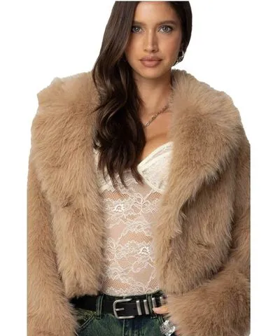 Edikted Women's Sierra Oversized Faux Fur Jacket