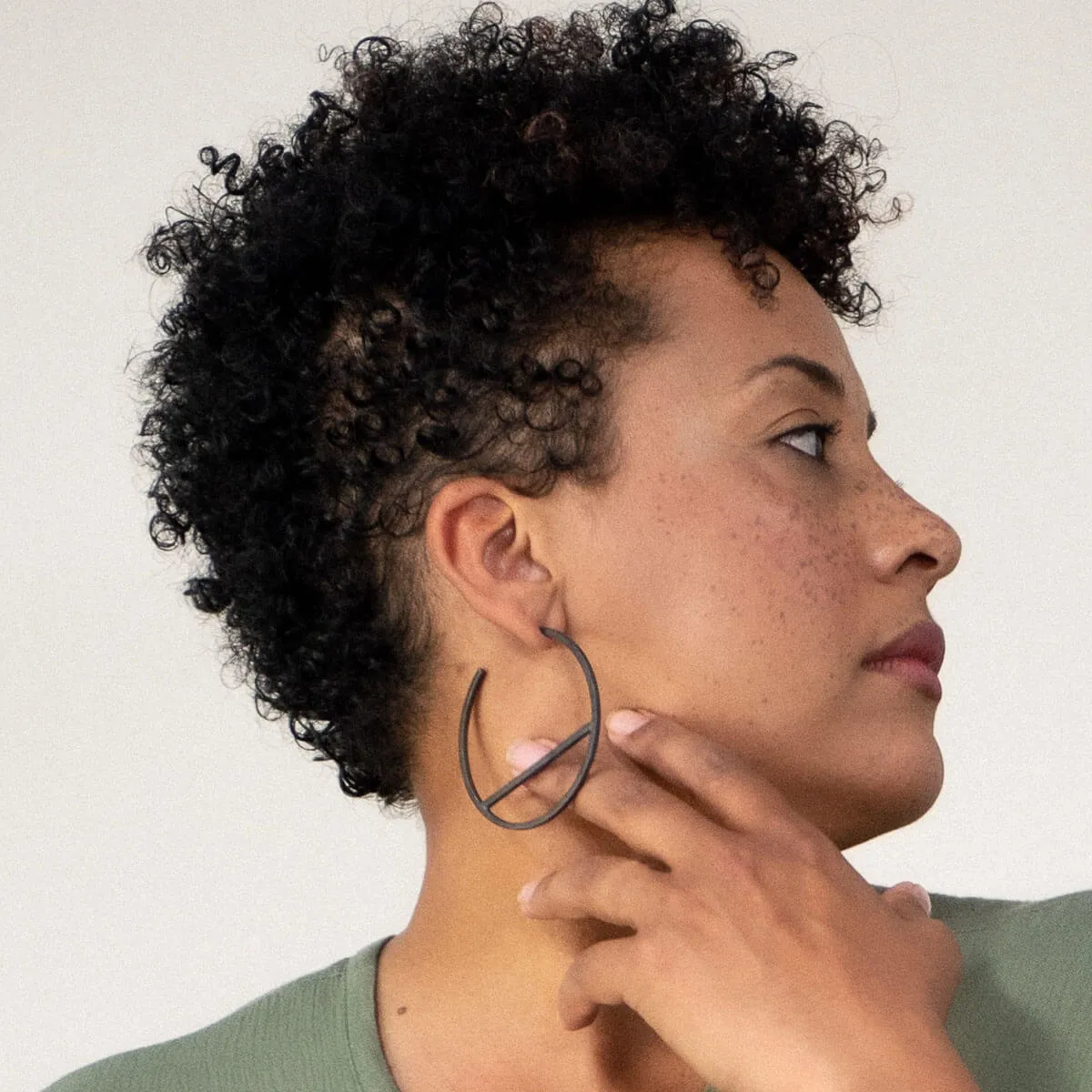 Embrace Hoop Earrings - Oxidized Brass