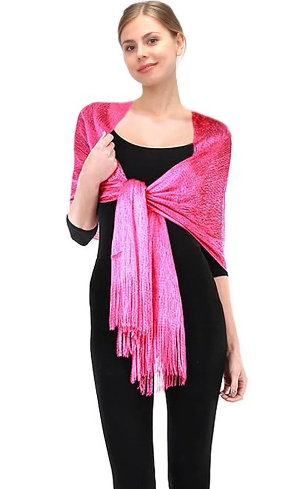 EV147 / 50058 Hot Pink Solid Party Shawl