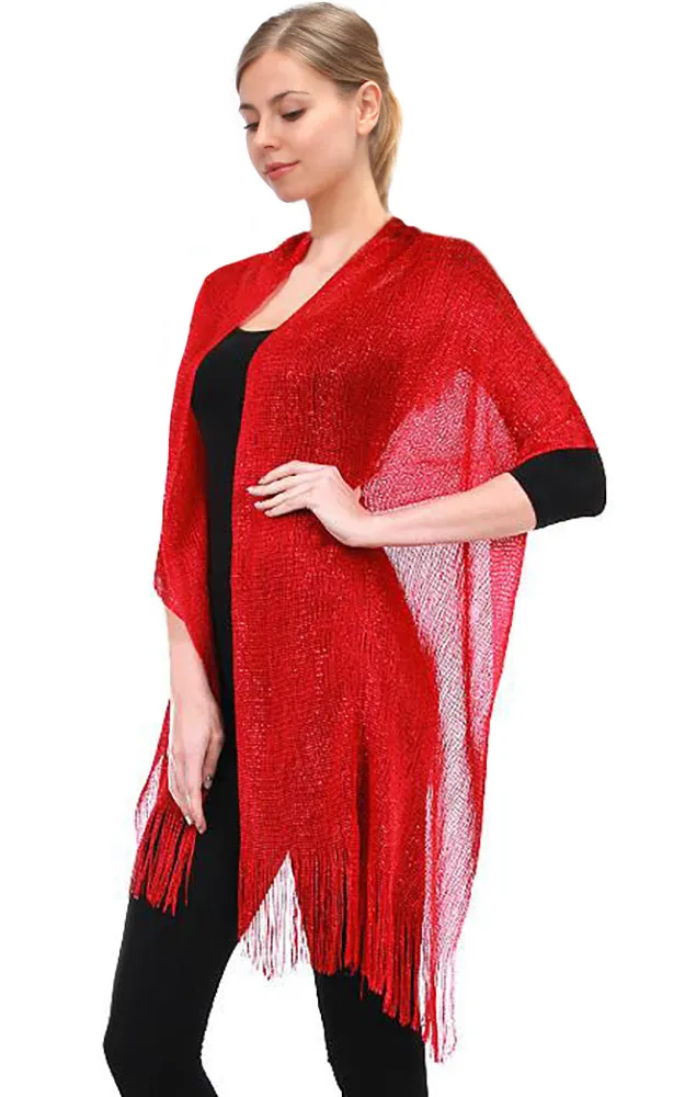 EV147 / 50058  Red Solid Party Shawl