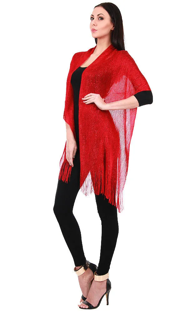 EV147 / 50058  Red Solid Party Shawl