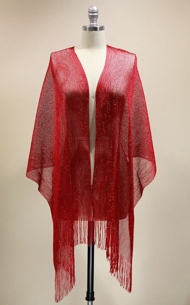 EV147 / 50058  Red Solid Party Shawl