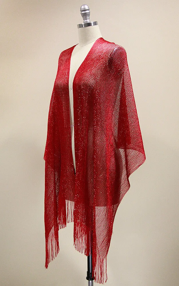 EV147 / 50058  Red Solid Party Shawl