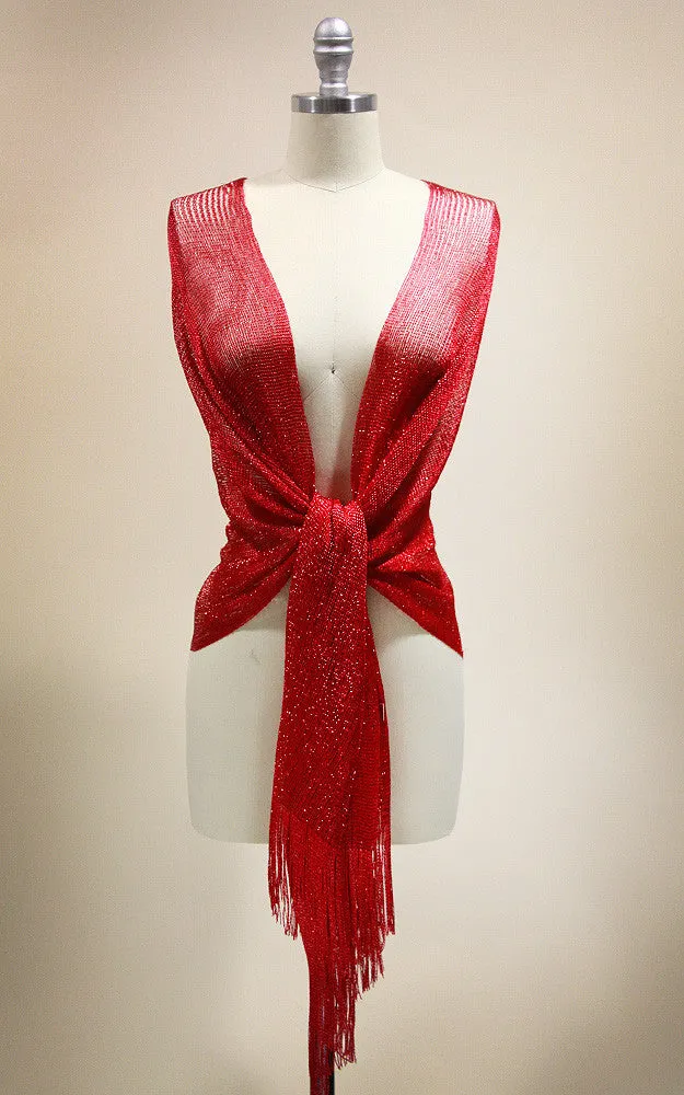 EV147 / 50058  Red Solid Party Shawl