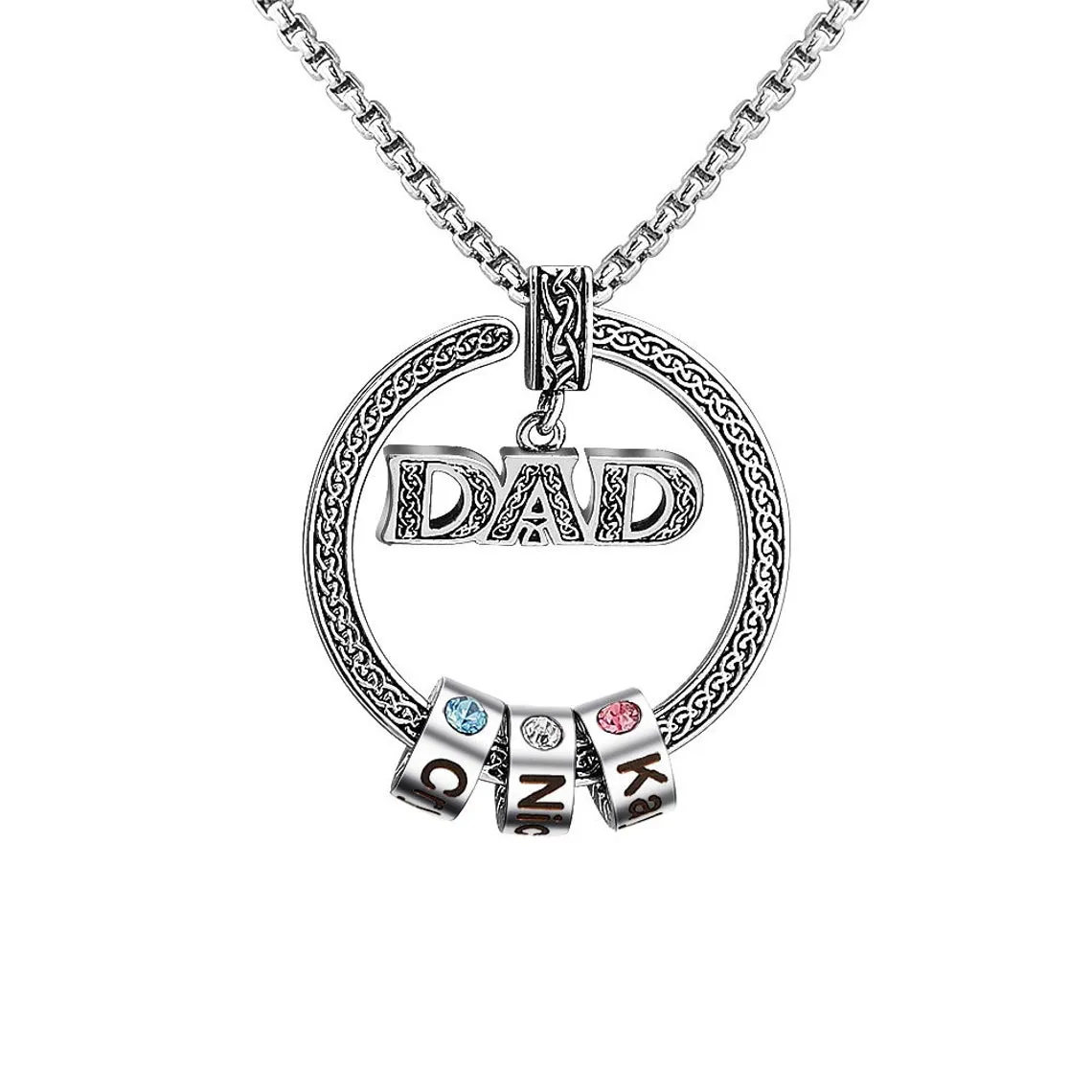 Family Name Necklace For Dad