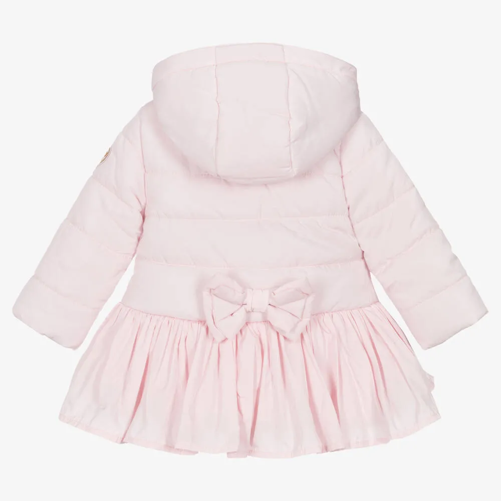 Girls Light Pink Hooded Puffer Coat