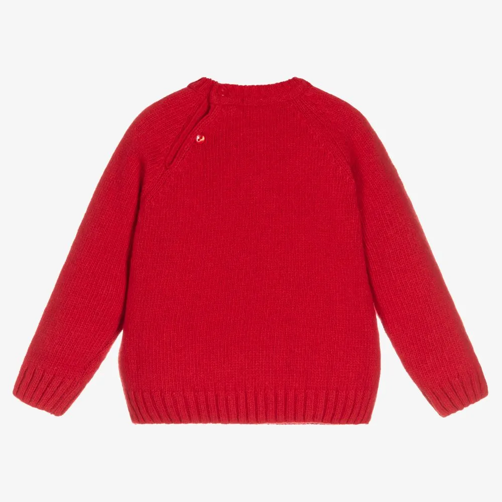 Girls Red Knitted Sweater