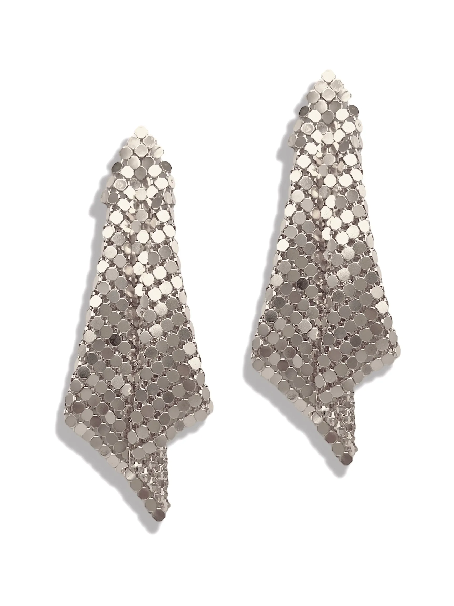 Gold Fazzoletto Chainmail Post Earrings