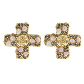 Gorgoneion Peace Earrings - 18K Gold Plated