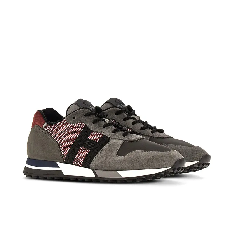 Hogan H383 Sneaker - Grey/Burgundy