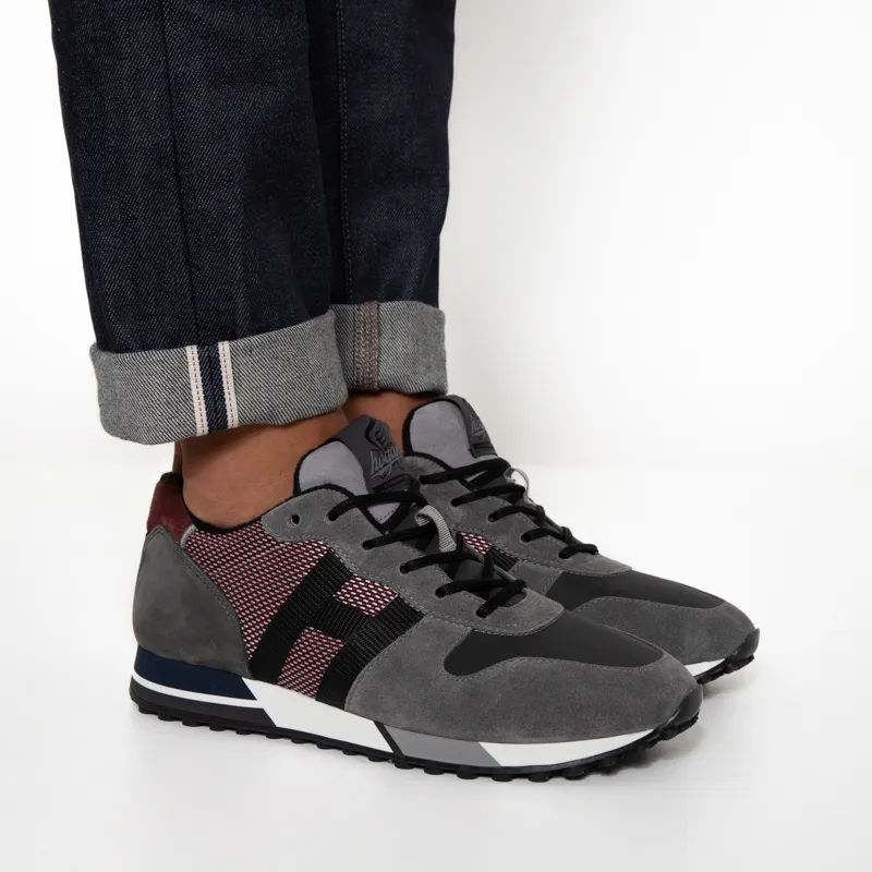 Hogan H383 Sneaker - Grey/Burgundy