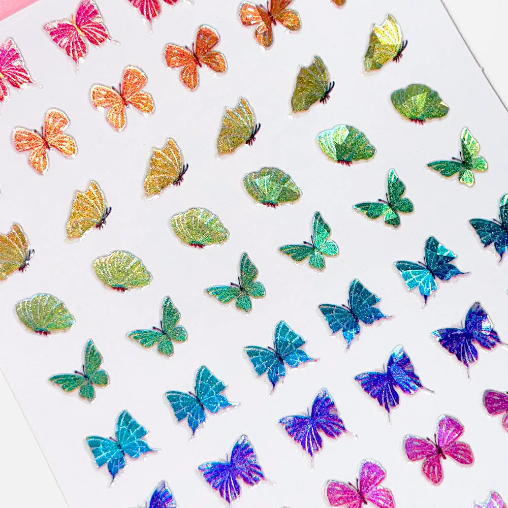 Holographic Butterfly Nail Art Sticker / Prismatic