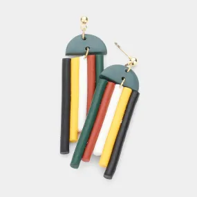 iLLASPARKZ Colorful Cylinder Clay Dangle Earrings