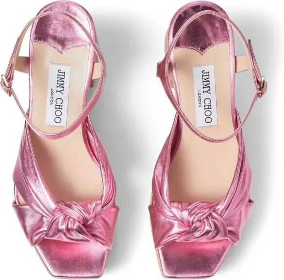 Jimmy Choo Heloise 95 wedge sandals Pink