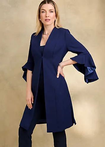 Kaleidoscope Frill Sleeve Dress Coat | Grattan