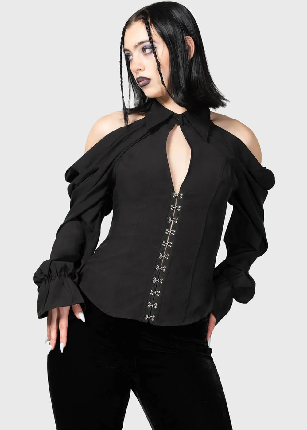 Killstar Maxim Priestess Blouse Black