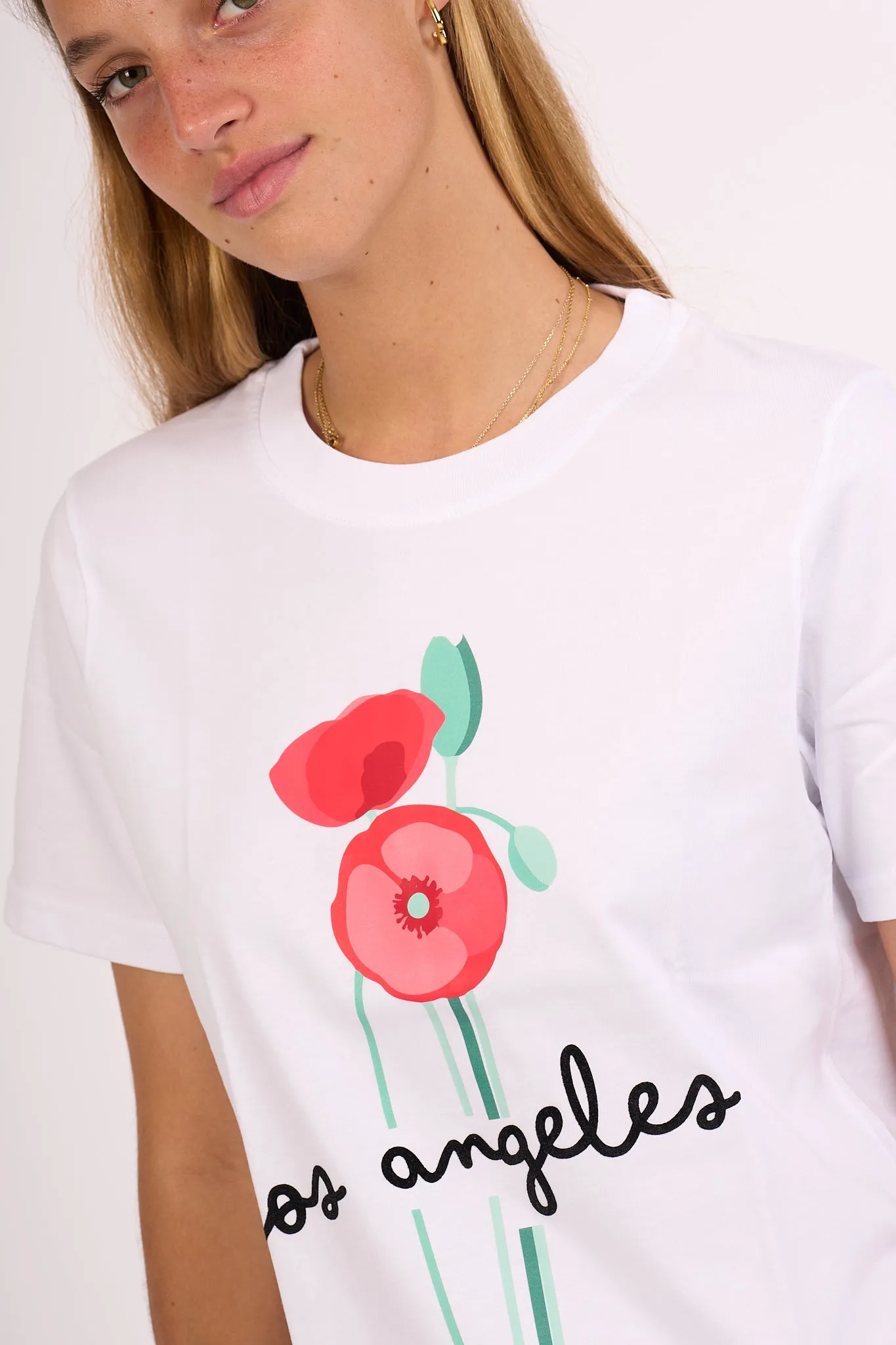 Ko Samui T-shirt Fleurs Bianco Donna